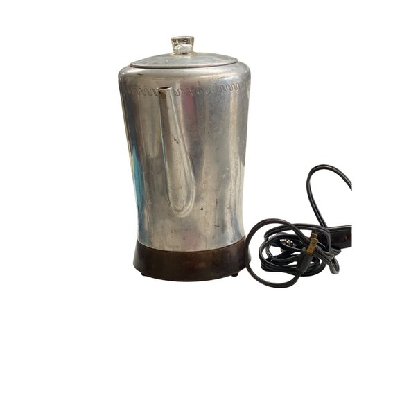 Vintage West Bend Flavo-Matic 8-Cup Electric Percolator Coffee Maker Aluminum & - Picture 2 of 10